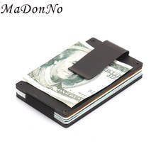 Алюминиевый металлический держатель для банковских карт Rfid, умный минималистичный кошелек для мужчин, анти-вор, деловой ID, кошелек, держатель именных карт, чехол 2024 - купить недорого