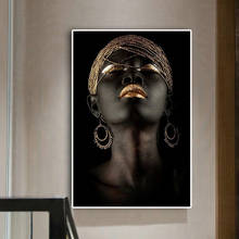 Pintura al óleo de mujer desnuda africana negra sobre lienzo, carteles e impresiones, imágenes artísticas de pared escandinavas para decoración de sala de estar 2024 - compra barato