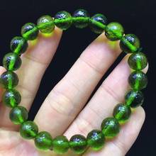 9mm Top Natural Green Gibeon Meteorite Moldavite Bracelet For Woman Lady Men Lucky Crystal Round Beads Stretch Jewelry AAAAA 2024 - buy cheap