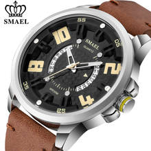 SMAEL Top Luxury Brand Men Sport Watches Chronograph Waterproof Quartz Analog Wristwatch Leather Male Clock Relogio Masculino 2024 - buy cheap