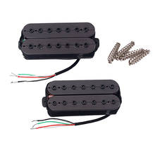 Premium Alnico v Electric Guitar Pickups Double Coil Pickup Set, 7 Strings, Wood 2024 - buy cheap