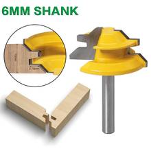 1Pc 45 Degree Lock Miter Router Bit 6mmShank Woodworking Tenon Milling Cutter Tool Drilling Milling For Wood Carbide Alloy 2024 - buy cheap