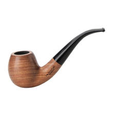 RU-MUXIANG 10 Tools Kit Handmade Rosewood Pipe Bent Stem Tobacco Smoking Pipe 9mm Filter Wooden Pipe Gift for Father or Friends 2024 - buy cheap