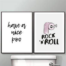 Toilet Rules Wall Art Canvas Painting Modern Funny Bathroom Rules Sign Poster Prints Toilet Humour Picture Bathroom Home Decor 2024 - buy cheap