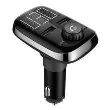 LAMJAD BT74 Bluetooth Car Kit FM Transmitter MP3 Player Dual USB Port Charger 3.4A Fast Charger Voltage Detection SD card Player 2024 - buy cheap