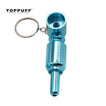 TOPPUFF-Llavero de Metal para fumar pipas, estilo Azure Blue, Mini pipa de aluminio Mellow para hierbas de tabaco, Mini pipa de mano para fumar 2024 - compra barato