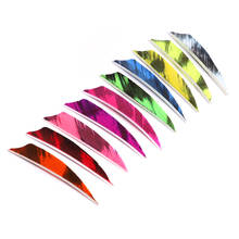 20pcs 3 inches Colourful Real Feather Turkey Feather Nature Feather Vans For DIY Carbon Wooden Archery Hunting Shooting 2024 - buy cheap