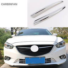 Chrome Car Styling Front Center Mesh Grille Cover Trim For Mazda 6 Atenza M6 Gj 2014 2015 Decoration Sticker Strip  C877 2024 - buy cheap