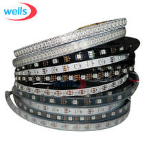 DC5V WS2812B 1m/4m/5m 30/60/74/96/144 pixels/leds/m Smart led pixel strip,Black/White PCB,WS2812 IC;WS2812B/M,IP30/IP65/IP67 2024 - buy cheap