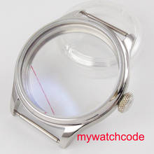 Capa de relógio de aço inoxidável 316l de alta qualidade, 44mm, para eta de 6497, movimento de enrolamento manual 2024 - compre barato