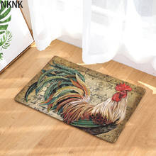 Cartoon Printed Entrance Doormat Cock Chicken Pattern Absorbent Kitchen Mat Non Slip Bathroom Carpet Home Decor Living Room Rug 2024 - buy cheap