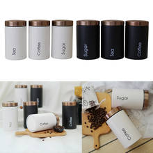 Kitchen Storage Canisters Tea Coffee Sugar Jars Pots Containers Tins Black&White 2024 - buy cheap