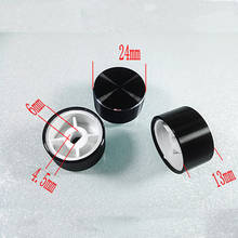 10pcs Black semi-round handle knob 24*13MM navigation volume knob knob cap D axis potentiometer knob 180 2024 - buy cheap