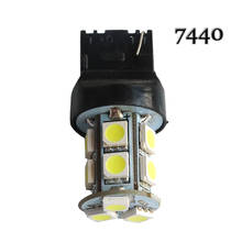 10pcs car led T20 W21W 7440 7443 13 SMD 5050 LED turn signal light brake light bulb lamp headlight White red yellow 12V 2024 - buy cheap
