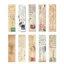Lector de tarjetas retro en inglés, marcapáginas de papel creativo, para escribir mensajes, Bloc de notas, 30 unids/caja 2024 - compra barato