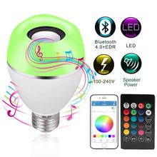 Светодиодсветодиодный лампа с регулируемой яркостью, E27, RGB, 9 Вт, дистанционное управление через приложение, Bluetooth, волшебная лампа, RGBW, умная лампа, управление музыкой, I-LINK 2024 - купить недорого