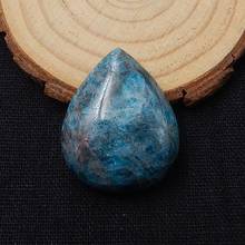 Распродажа, 1 шт., натуральный камень, Голубой Апатит, драгоценный камень, капля воды, кабошон 32x26x10 мм 13,7 г 2024 - купить недорого