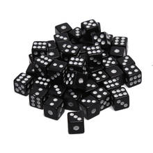 50 Pieces Dices 8mm Plastic White Gaming Dice Standard Six Sided Decider Birthday Parties Board Game Wholesale 2024 - buy cheap