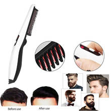 Escova de cabelo e barba para homens, escova de alisamento com aquecimento rápido, pente alisador com estilo, ferramentas para homens e mulheres 2024 - compre barato