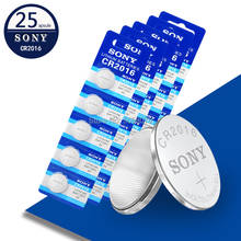 25PCS/lot  CR2016 3V Sony Lithium Battery DL2016 ECR2016 LM2016 BR2016 CR 2016 Button cell Coin Batteries watch toys 2024 - buy cheap