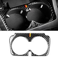 Carbon Fiber Car Central Control Water Cup Holder Cover Trim for Mercedes-Benz C GLC E Class W205 X253 W213 2015-2019 2024 - buy cheap