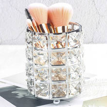 Eyebrow Pencil Makeup Organizer Bead Crystal Jewelry Storage Box Europe Metal Makeup Brush Storage Tube makeup organizer 2024 - buy cheap