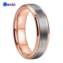 Wedding Ring Rose Gold Tungsten Ring For Men And Women Band 6MM 2024 - buy cheap