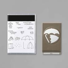 2021 novo corte de metal dados e selos claros modelo guarda-chuva para diy álbum de scrapbook em relevo cartão faca molde 2024 - compre barato