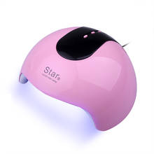 Uv led secador de unhas gel polonês cura lâmpada temporizador inferior display lcd secagem rápida lâmpada unhas manicure ferramentas rosa branco cura lâmpada 2024 - compre barato