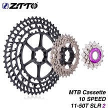 Ztto mtb bicicleta 10 velocidade 11-50t slr2 ultraleve cnc cassete para m7000 m6000 10 s 50t k7 360g roda livre rodas dentadas peças 2024 - compre barato