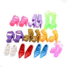 10 pares de sapatos de bonecas fashion, sapatos coloridos sortidos para bonecas 1/6 com estilos diferentes de alta qualidade, acessórios de brinquedos de bebê 2024 - compre barato