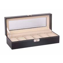 2/6 Slots Portable Slots Watch Display Box Storage Organizer With Zipper Style PU Leather Bracelet Display Case 2024 - buy cheap