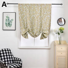 Flower Print Roman Blinds Short Curtains for Living Room Bedroom Kitchen Window Door Decoration Rod Style Elegant Panels Cheap 2024 - buy cheap