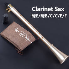 Карманный кларнет Sax, Мини Портативный кларнет-саксофон, маленький саксофон с сумкой для переноски, деревянный духовой инструмент 2024 - купить недорого