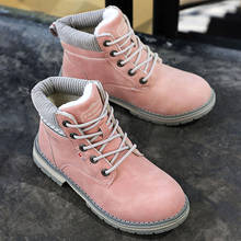 Botas De nieve cálidas para Mujer, botines De piel sintética, calzado De herramientas De fondo grueso para exteriores, color rosa, Invierno 2024 - compra barato