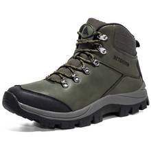 Мужские ботинки для походов Tantu, водонепроницаемая обувь из натуральной кожи со средней посадкой, нескользящая обувь для альпинизма и гор 2024 - купить недорого