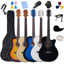 40 inch Electric Acoustic 6 String Guitar Pick up Equipment Steel Strings Folk Guitar Pop Guitar Profession Guitarra AGT26-EQ 2024 - buy cheap