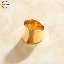 Sommar вогнутые гладкие поверхностные кольца простые конструкции золотого цвета кольца миди кольца на шарнирах для женщин ювелирные изделия для девушек Anillos Mujer Anel 2024 - купить недорого