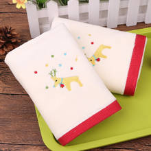 30x45cm Quickly Dry Cotton Embroidery Reindeer Santa Christmas Towels Home Textile Face Hair Hand Towel Gift 2024 - buy cheap