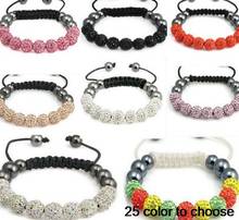 hot  Colors Availablemicro pave CZ Disco Ball Beads mix white    Bracelet fashion Gift for   wedding crystal hgrt3s 2024 - buy cheap