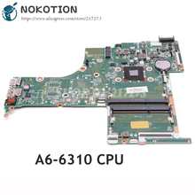 NOKOTION-placa base para ordenador portátil HP 15-AB, 809336-601 809336-001, DA0X22MB6D0, Tablero Principal, CPU DDR3, A6-6310 2024 - compra barato