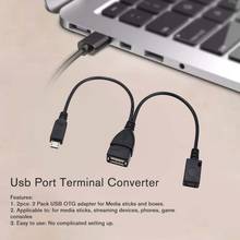 Cable adaptador OTG, puerto USB, Cable de datos tipo C, cargador para Media Stick y Box Fire TV 3 o Fire Stick de segunda generación 2024 - compra barato