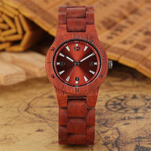 Retro Fashion Wooden Watch for Ladies Quartz Full Wood Watch Band Bracelet Clasp Women's Watches Natural Clock Gifts 2024 - buy cheap