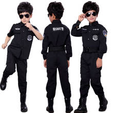 Traje del ejército para adolescentes y niños, uniforme militar SWAT, disfraz de policía para hombres y mujeres, disfraz de fantasía para fiesta de Halloween, chaqueta de combate 2024 - compra barato