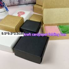 50pcs/lot 9.5*9.5*3.5cm Handmade Soap Small Carton Kraft Paper Packing Box Keychain Tray Jewelry Boxes Ointment Cream 2024 - buy cheap