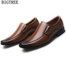 Leather Shoes Men Classic Coiffeur Brown Dress Oxford Shoes For Men Formal Slip Dress Office Shoes Men 2022 Italian Dress Buty 2024 - buy cheap