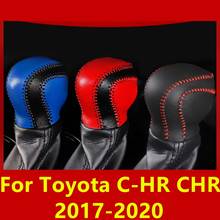 For Toyota C-HR CHR 2017-2020 top quality Universal Manual Leather Shifter Shift Knob Cover Stitch Shifter Lever car styling 2024 - buy cheap