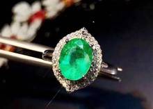 Female Anniversary Jewelry 100% Natural And Real Emerald ring  925 sterling silver Ring 2024 - buy cheap