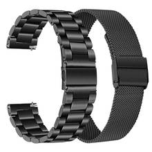 Ремешок «Миланская петля» из нержавеющей стали для Samsung Galaxy Watch 4/3, 45 мм, 41 мм, Active 2, 40 мм, 44 мм, 22 мм, 20 мм 2024 - купить недорого