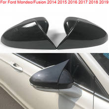 Capa de retrovisor para carro ford mondeo/fusion, acessório em fibra de carbono para modelos 2014, 2015, 2016, 2017, 2018 e 2019 2024 - compre barato